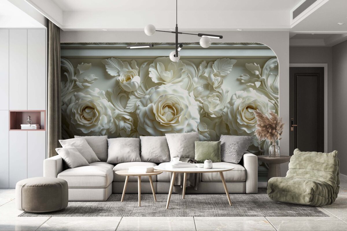 Luxury 3D Floral Wallpaper Design by Centric – Printed per square meter